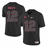 Alabama Crimson Tide 12 Joe Namath Black Shadow Nike College Football Jersey Dzhi,baseball caps,new era cap wholesale,wholesale hats